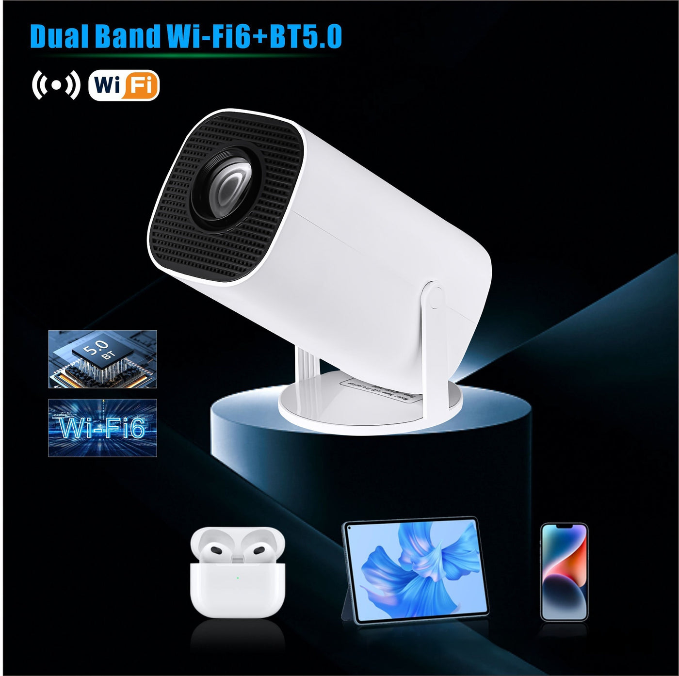 P30PRO New 4KWiFi HD Android 115g Bluetooth Portable Home Mini Projector