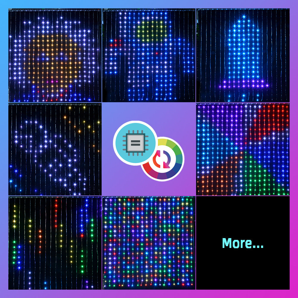 Curtain Light String LED Colorful Changing Light Strip Energy-saving And Environmentally Friendly